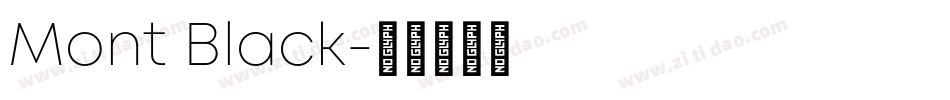 Mont Black字体转换